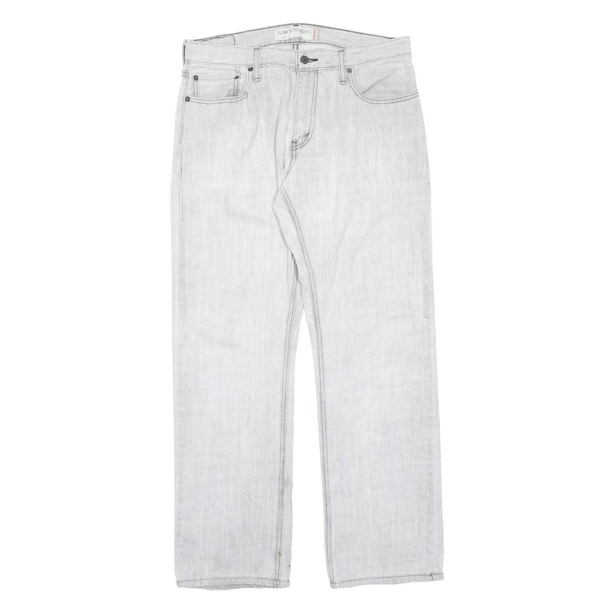 LEVI'S 514 Slim Mens Jeans White Slim Straight Denim Light W34 L30 Stylish