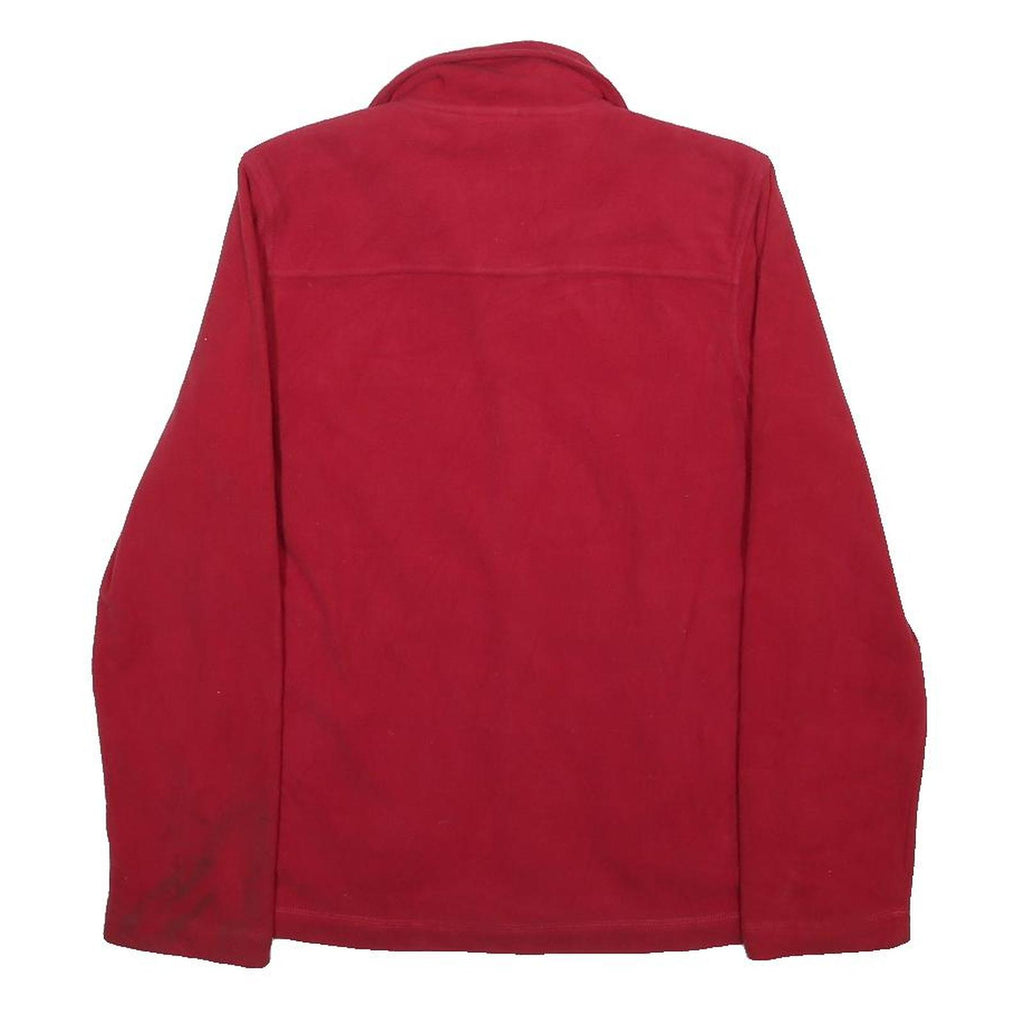 TOMMY HILFIGER Womens Red Fleece Jacket M Polyester Zip Casual Warm Layer