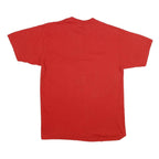 HANES Mens Red Budweiser Graphic T-Shirt L Short Sleeve Crew Neck Vintage 1986