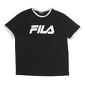 FILA Mens Black & White Logo Short Sleeve Crew Neck T-Shirt L
