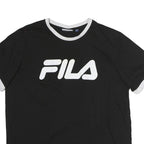 FILA Mens Black & White Logo Short Sleeve Crew Neck T-Shirt L