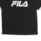 FILA Mens Black & White Logo Short Sleeve Crew Neck T-Shirt L