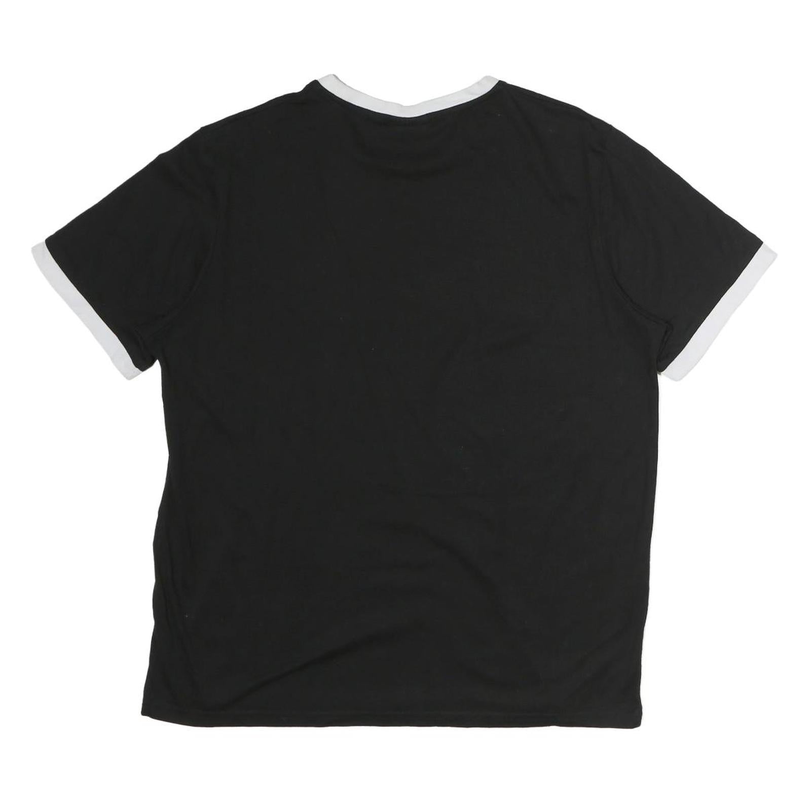 FILA Mens Black & White Logo Short Sleeve Crew Neck T-Shirt L