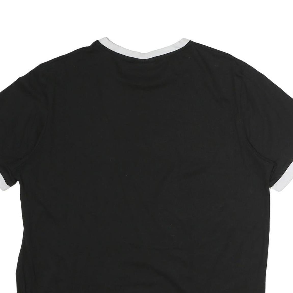 FILA Mens Black & White Logo Short Sleeve Crew Neck T-Shirt L