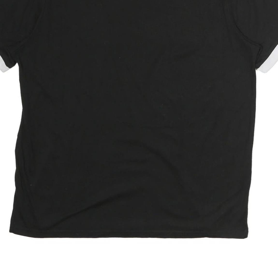 FILA Mens Black & White Logo Short Sleeve Crew Neck T-Shirt L