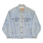 LEVI'S Mens Blue Denim Classic Jacket L Button Closure Vintage Style
