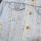 LEVI'S Mens Blue Denim Classic Jacket L Button Closure Vintage Style