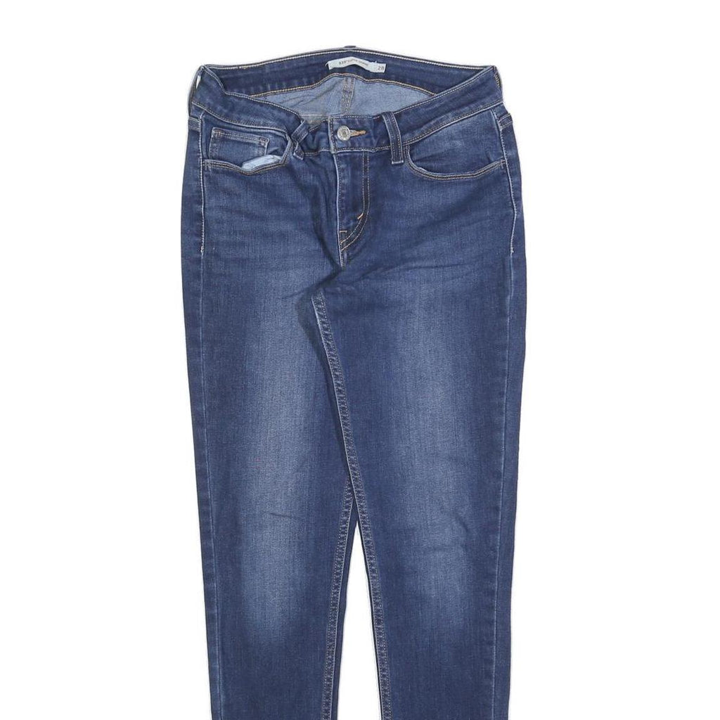 LEVI'S 535 Womens Jeans Blue Slim Skinny Denim Medium W28 L30 Slim Fit Zip