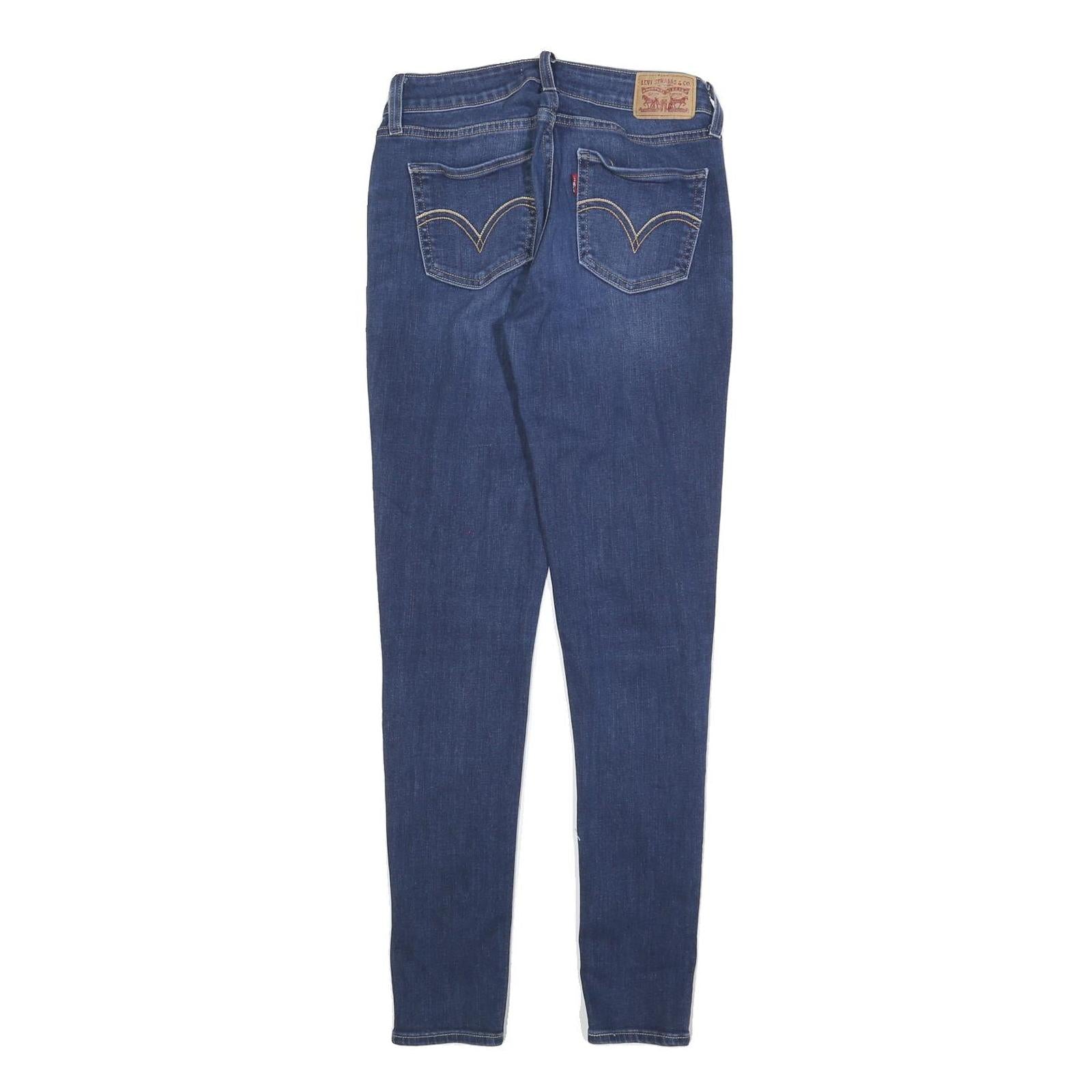 LEVI'S 535 Womens Jeans Blue Slim Skinny Denim Medium W28 L30 Slim Fit Zip