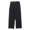 LEVI'S Womens Black Regular Straight Denim W23 L22 Button Cotton Blend Jeans
