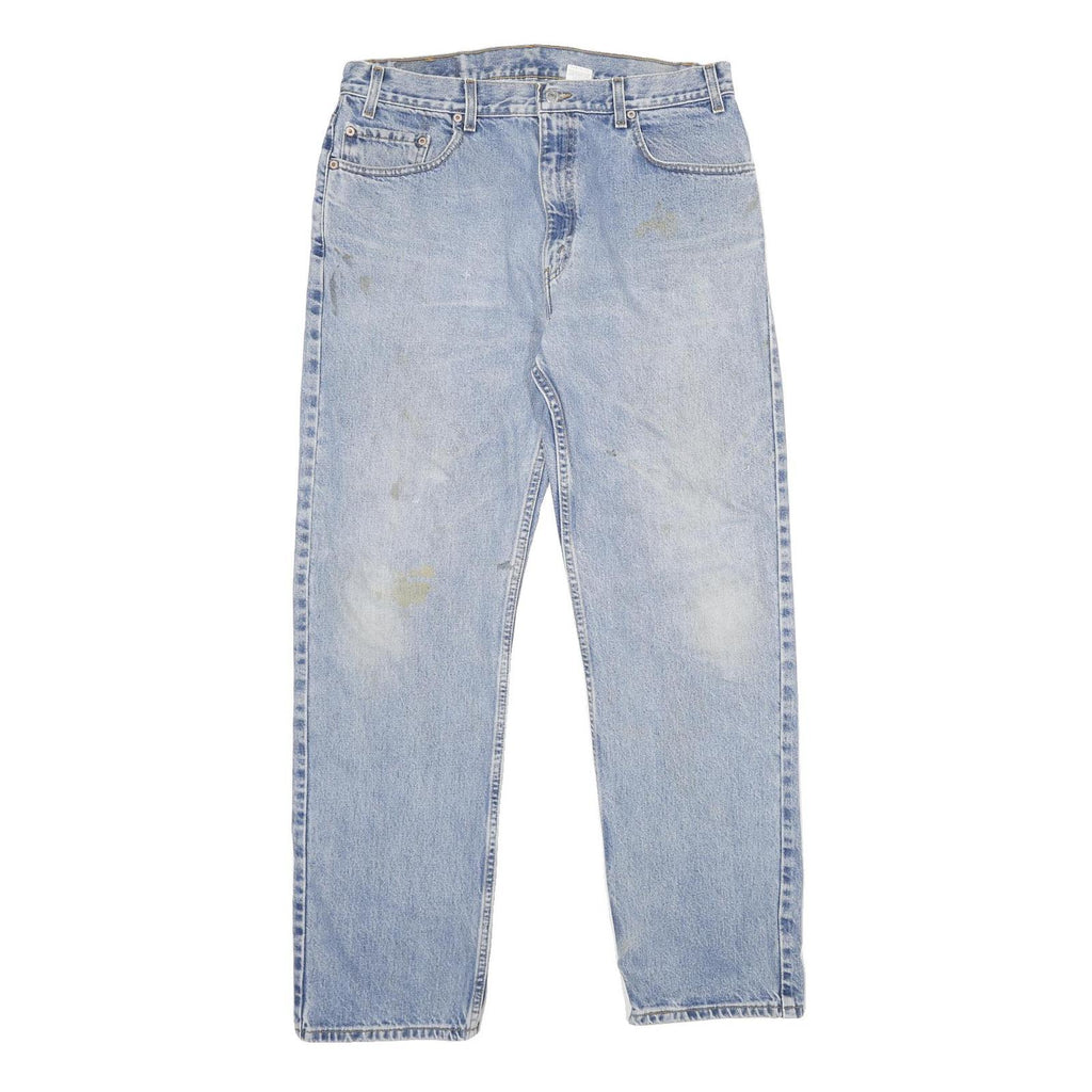 LEVI'S 505 Mens Jeans Blue Regular Straight Denim Medium W36 L32 Classic Zip