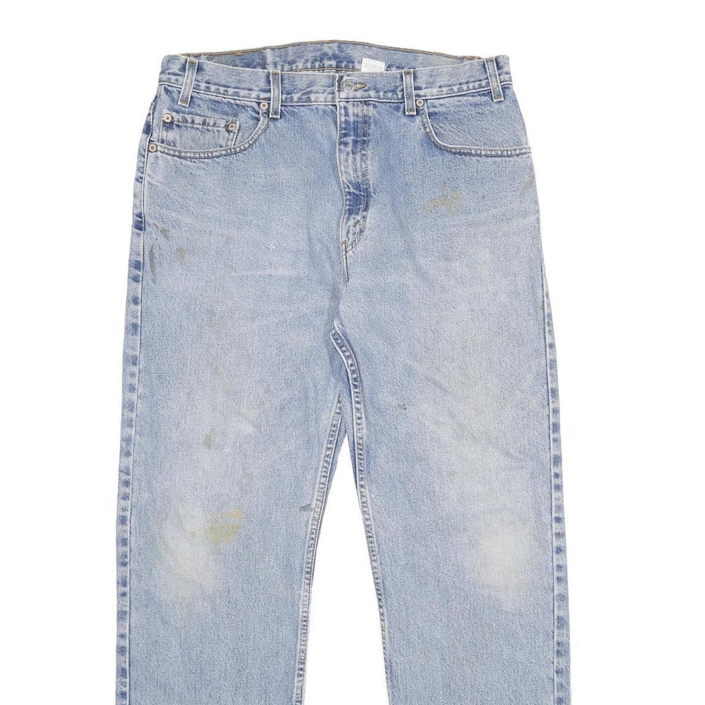 LEVI'S 505 Mens Jeans Blue Regular Straight Denim Medium W36 L32 Classic Zip
