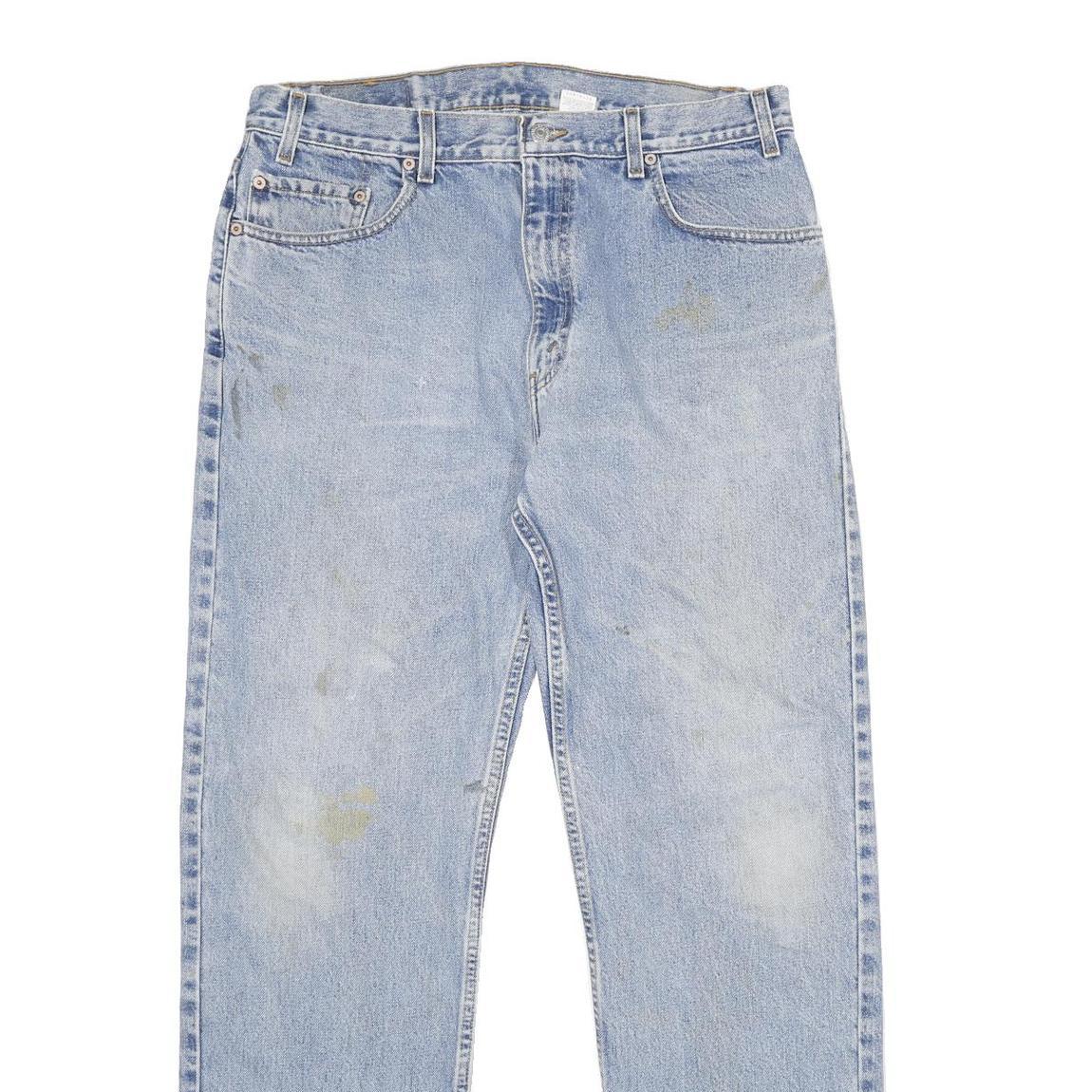 LEVI'S 505 Mens Jeans Blue Regular Straight Denim Medium W36 L32 Classic Zip