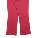 TOMMY HILFIGER Womens Cotton Blend Red Regular Fit Straight Leg Trousers W34 L31