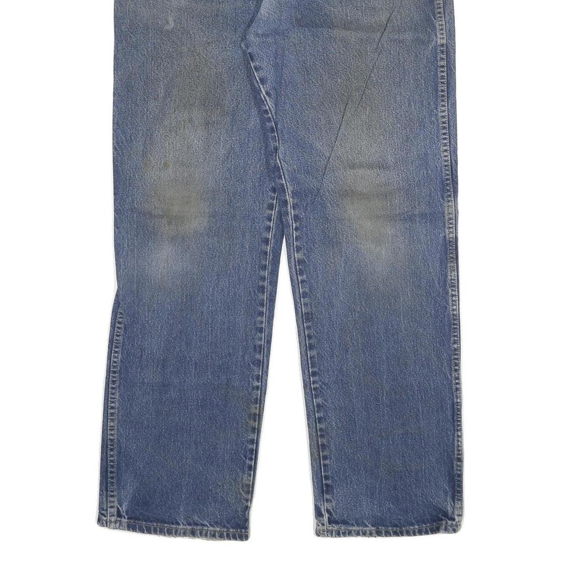 DICKIES Mens Regular Fit Jeans Blue Denim Cotton Blend W34 L32 Zip Pockets