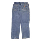 DICKIES Mens Regular Fit Jeans Blue Denim Cotton Blend W34 L32 Zip Pockets