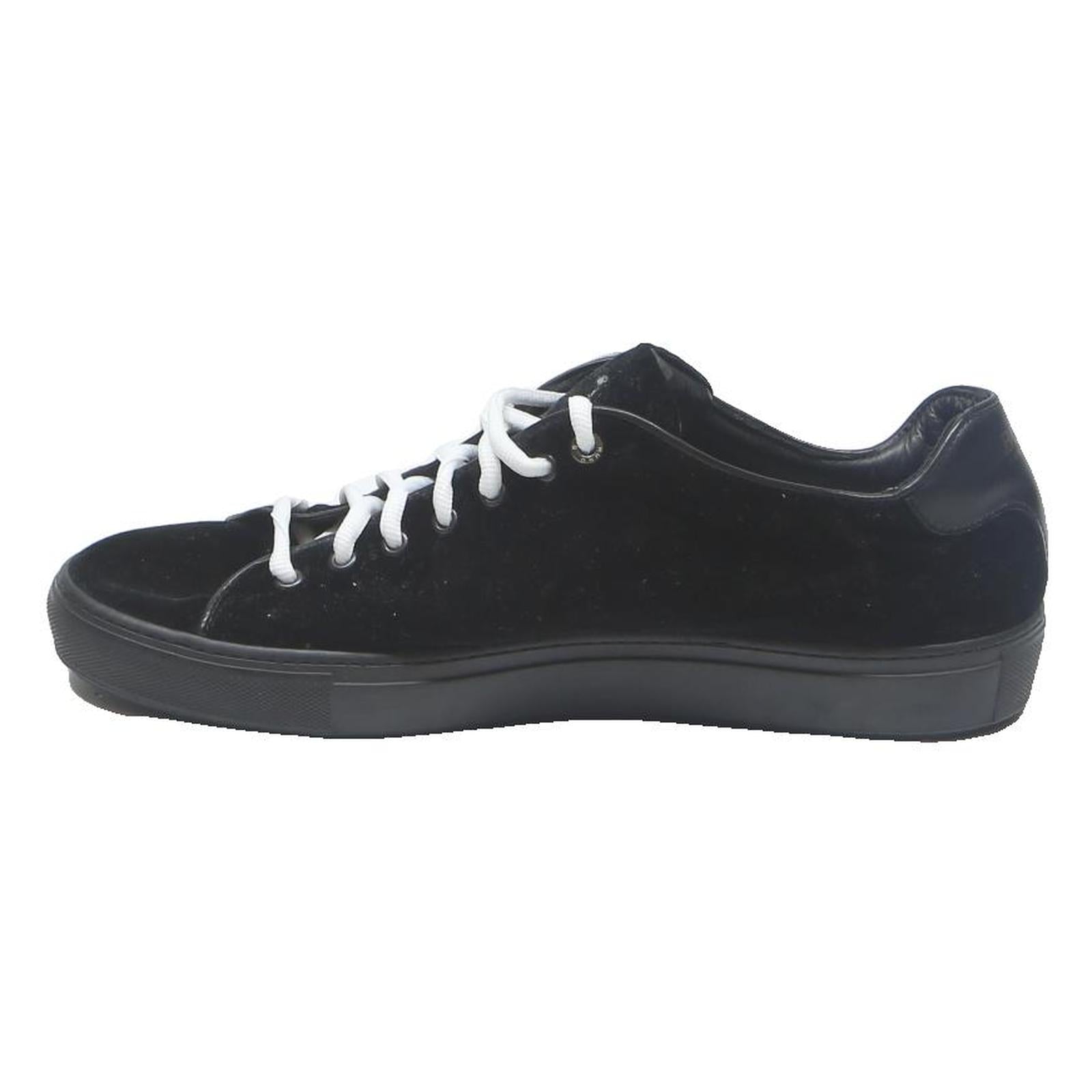 BOSS HUGO BOSS Mens Black Suede Low Top Trainers UK 9.5 Designer Casual Footwear