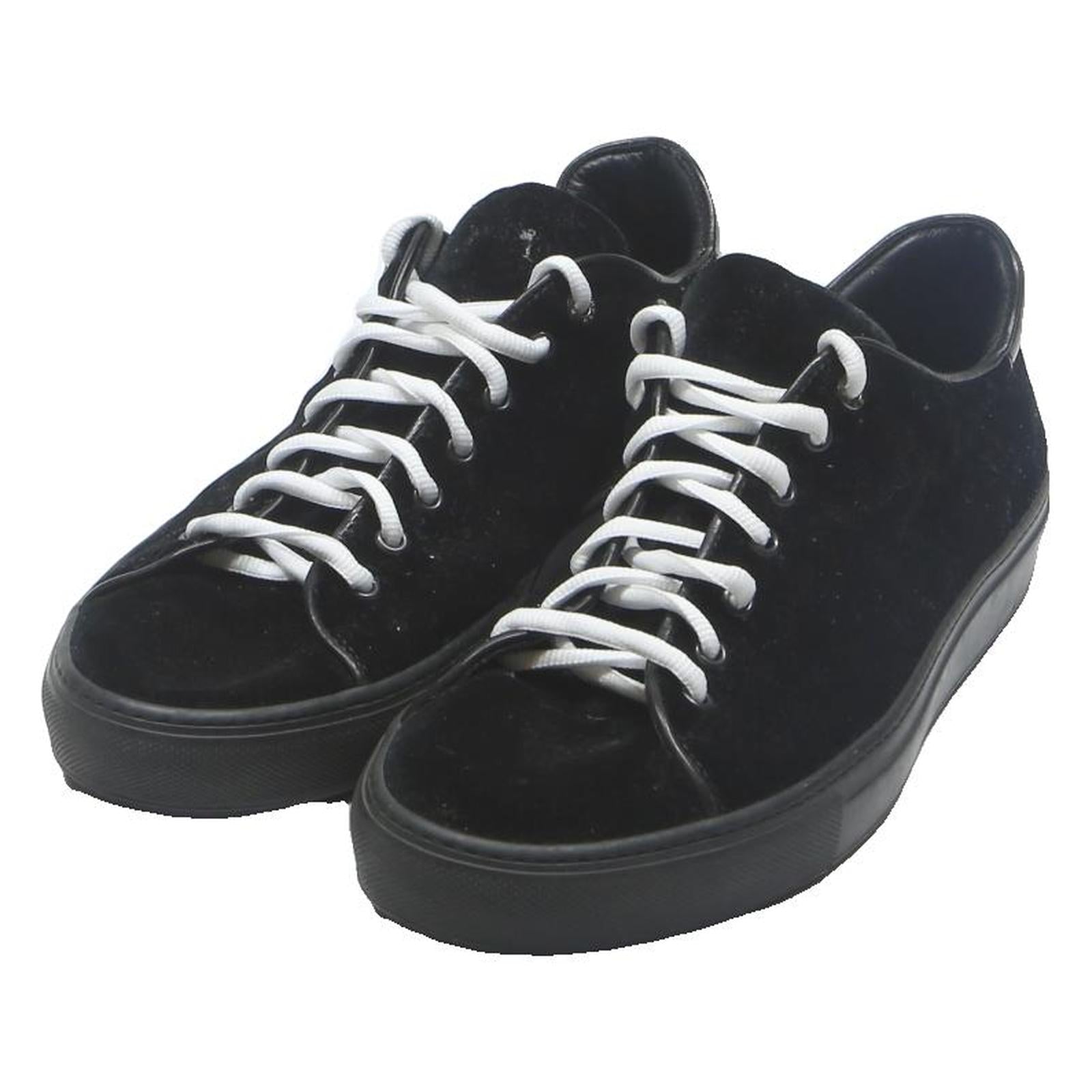 BOSS HUGO BOSS Mens Black Suede Low Top Trainers UK 9.5 Designer Casual Footwear