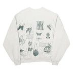 RARE REL-E-VANT PRODUCTS Womens White Nature Graphic Crew Neck XL Cotton Blend