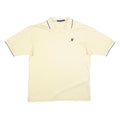 NAUTICA Mens Cream Polo Shirt 2XL Cotton Blend Short Sleeve Plain Classic Fit