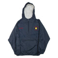 SPORT-TEK Fairview Fastpitch Mens Anorak Jacket Blue Nylon USA Hooded L