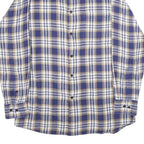 KINGFIELD Mens Blue & Brown Check Shirt M Cotton Long Sleeve Casual