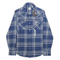 LEVI'S Mens Blue & White Plaid Western Shirt S Cotton Long Sleeve Casual