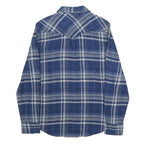 LEVI'S Mens Blue & White Plaid Western Shirt S Cotton Long Sleeve Casual