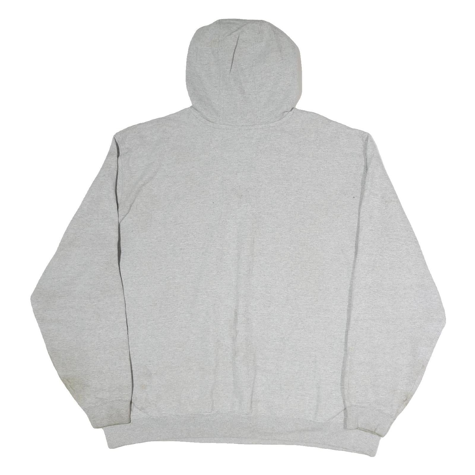 CARHARTT Mens Grey Hoodie 2XL Logo Print Cotton Pullover Sweatshirt