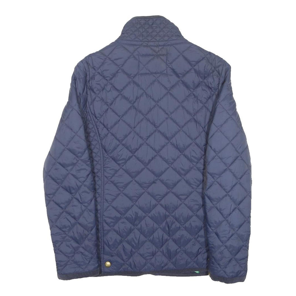 JOULES Womens Navy Quilted Jacket UK 16 Polyester Zip Classic Fit Durable