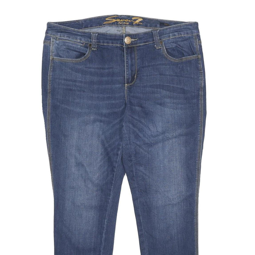 7 FOR ALL MANKIND Womens Jeans Blue Slim Skinny Denim Medium W36 L30 Stylish
