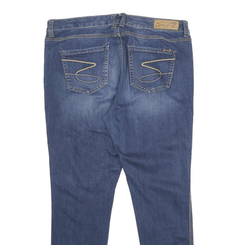 7 FOR ALL MANKIND Womens Jeans Blue Slim Skinny Denim Medium W36 L30 Stylish