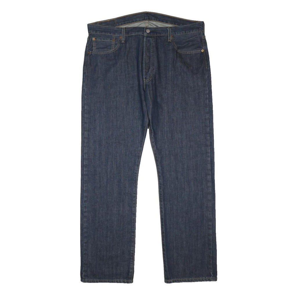 LEVI'S 501 Mens Jeans Blue Regular Straight Denim Dark W40 L32 Classic Button