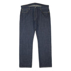 LEVI'S 501 Mens Jeans Blue Regular Straight Denim Dark W40 L32 Classic Button