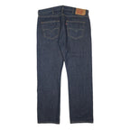LEVI'S 501 Mens Jeans Blue Regular Straight Denim Dark W40 L32 Classic Button