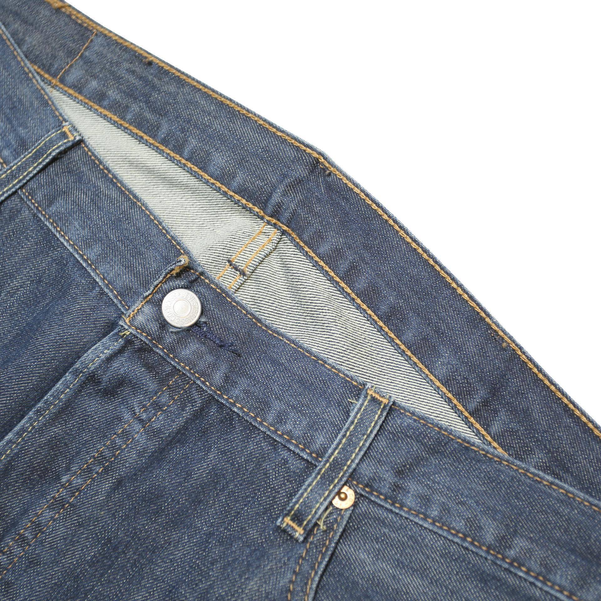 LEVI'S 501 Mens Jeans Blue Regular Straight Denim Dark W40 L32 Classic Button