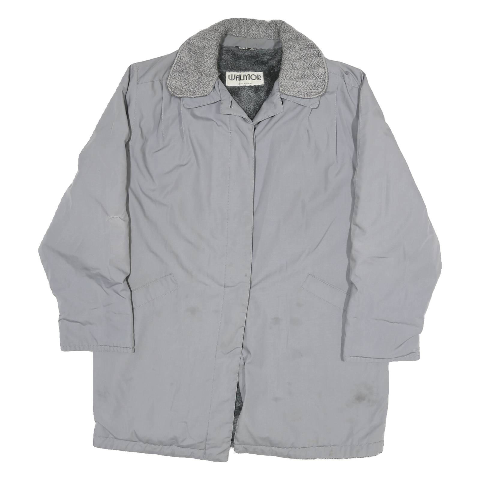 WALMOR Womens Grey Quilted Jacket XL Polyester Blend Woven Warm Zip Closure