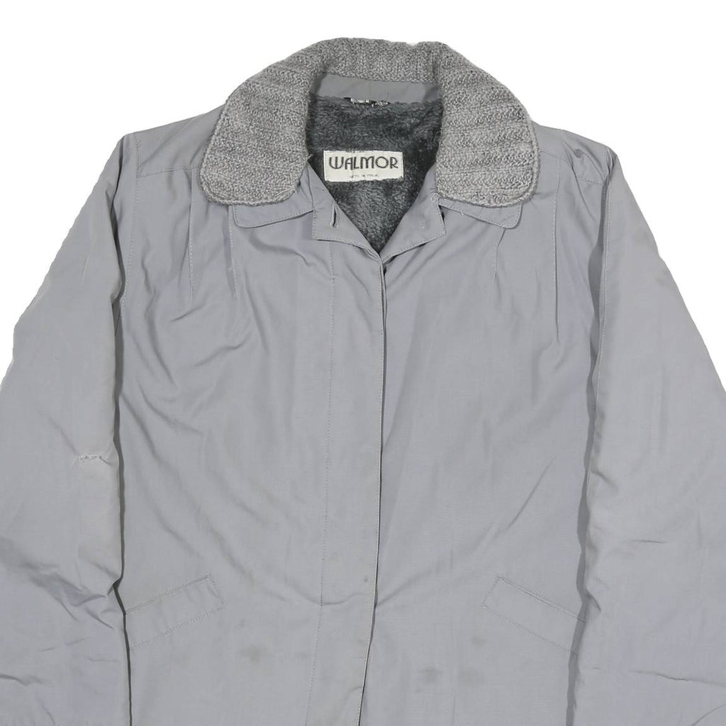 WALMOR Womens Grey Quilted Jacket XL Polyester Blend Woven Warm Zip Closure