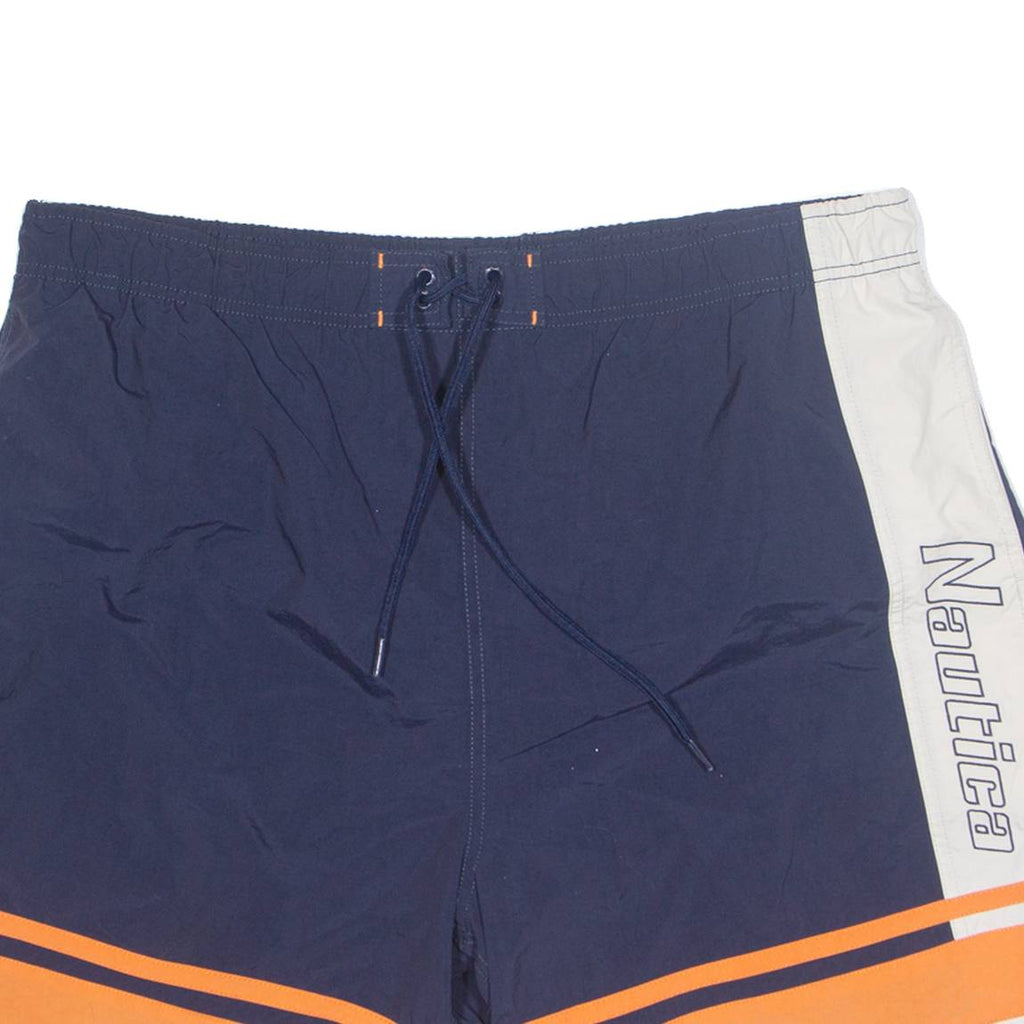 NAUTICA Mesh Lined Mens Swimming Shorts Blue Relaxed XL W38