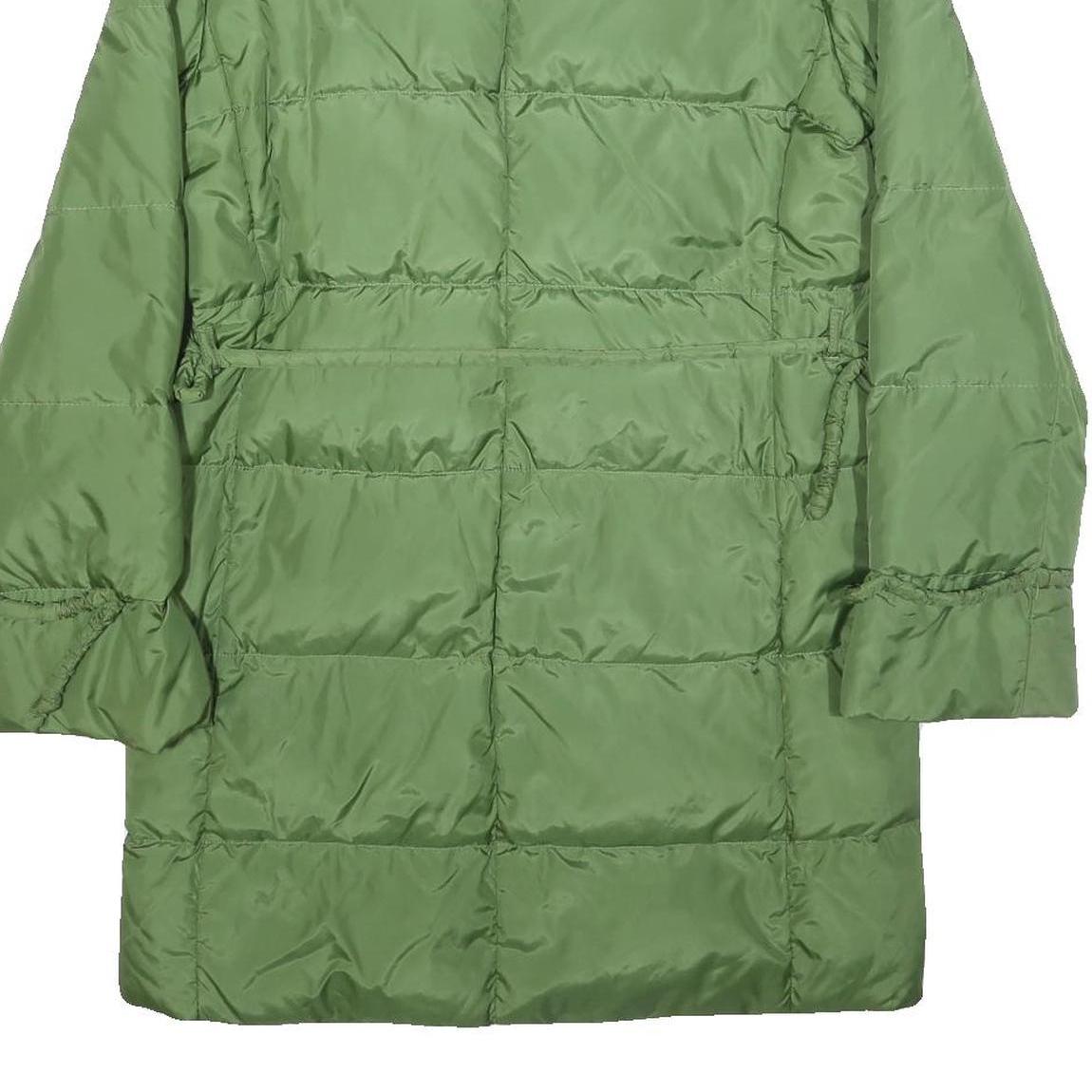 MARELLA Womens Green Nylon Quilted Jacket UK 10 Zip Closure Long Sleeve Warm