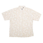 IZOD Mens Beige Floral Cotton Shirt XL Summer Casual Lightweight