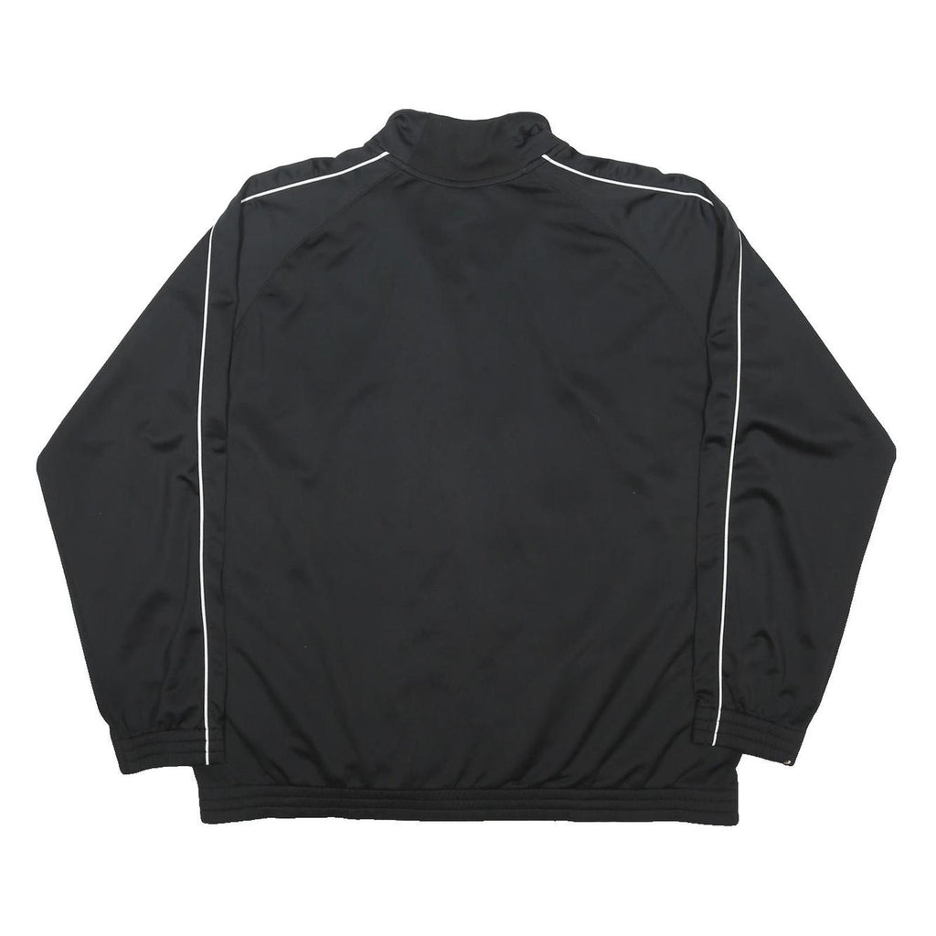 NIKE Mens Black Zip Jacket 2XL Polyester Blend Track Top Lightweight Sportswear