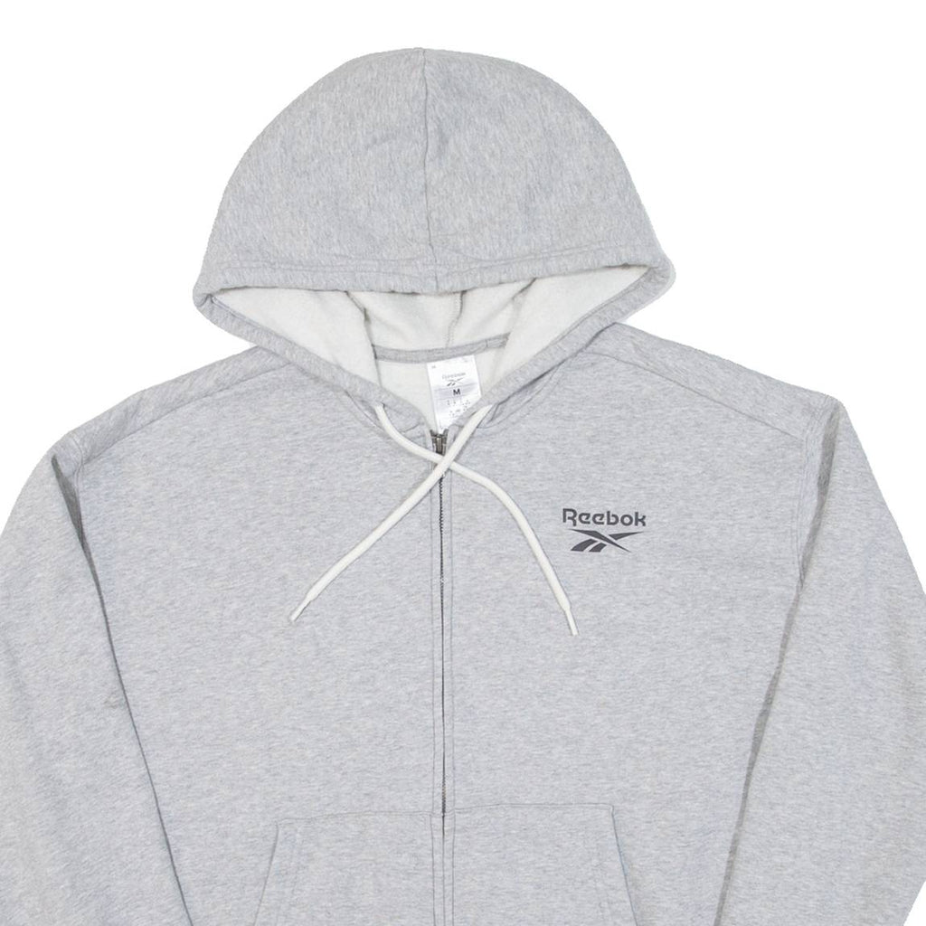 REEBOK Womens Grey Hoodie Full Zip M