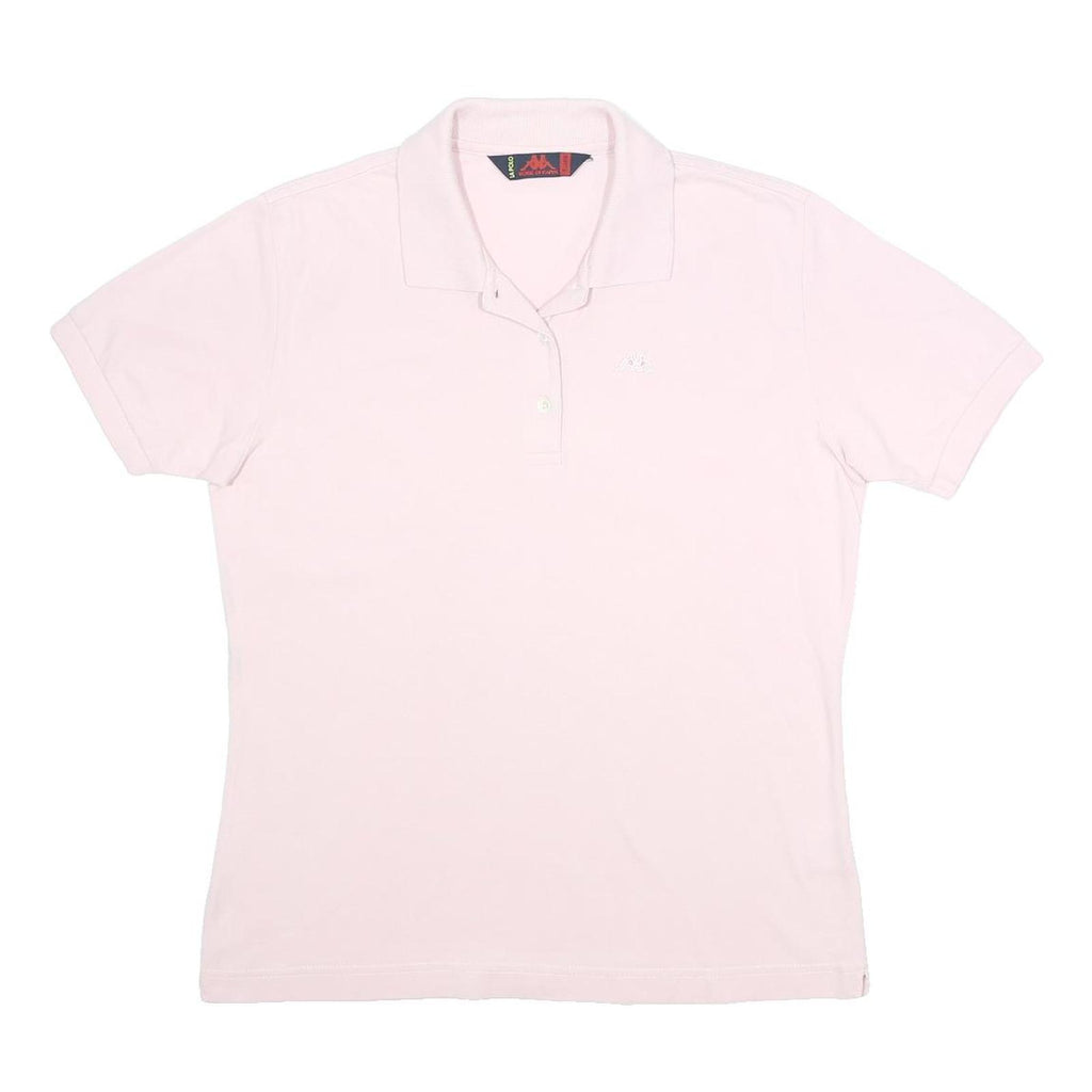 KAPPA Womens Pink Short Sleeve Plain XL Cotton Polo Shirt Casual Sportswear