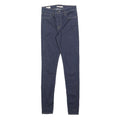 LEVI'S Womens Slim Skinny Denim Dark Blue Jeans W28 L32 Zip Cotton Blend