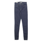 LEVI'S Womens Slim Skinny Denim Dark Blue Jeans W28 L32 Zip Cotton Blend