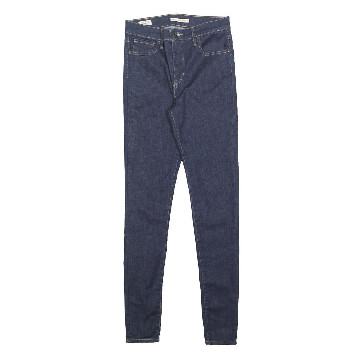LEVI'S Womens Slim Skinny Denim Dark Blue Jeans W28 L32 Zip Cotton Blend
