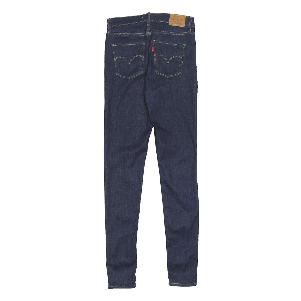LEVI'S Womens Slim Skinny Denim Dark Blue Jeans W28 L32 Zip Cotton Blend
