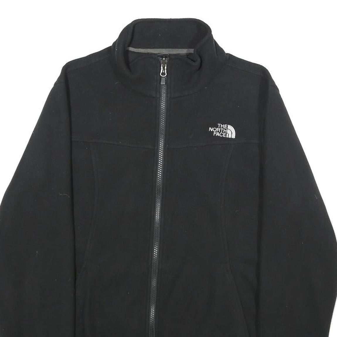 THE NORTH FACE Womens Black Fleece Jacket M Polyester Zip Activewear Casual