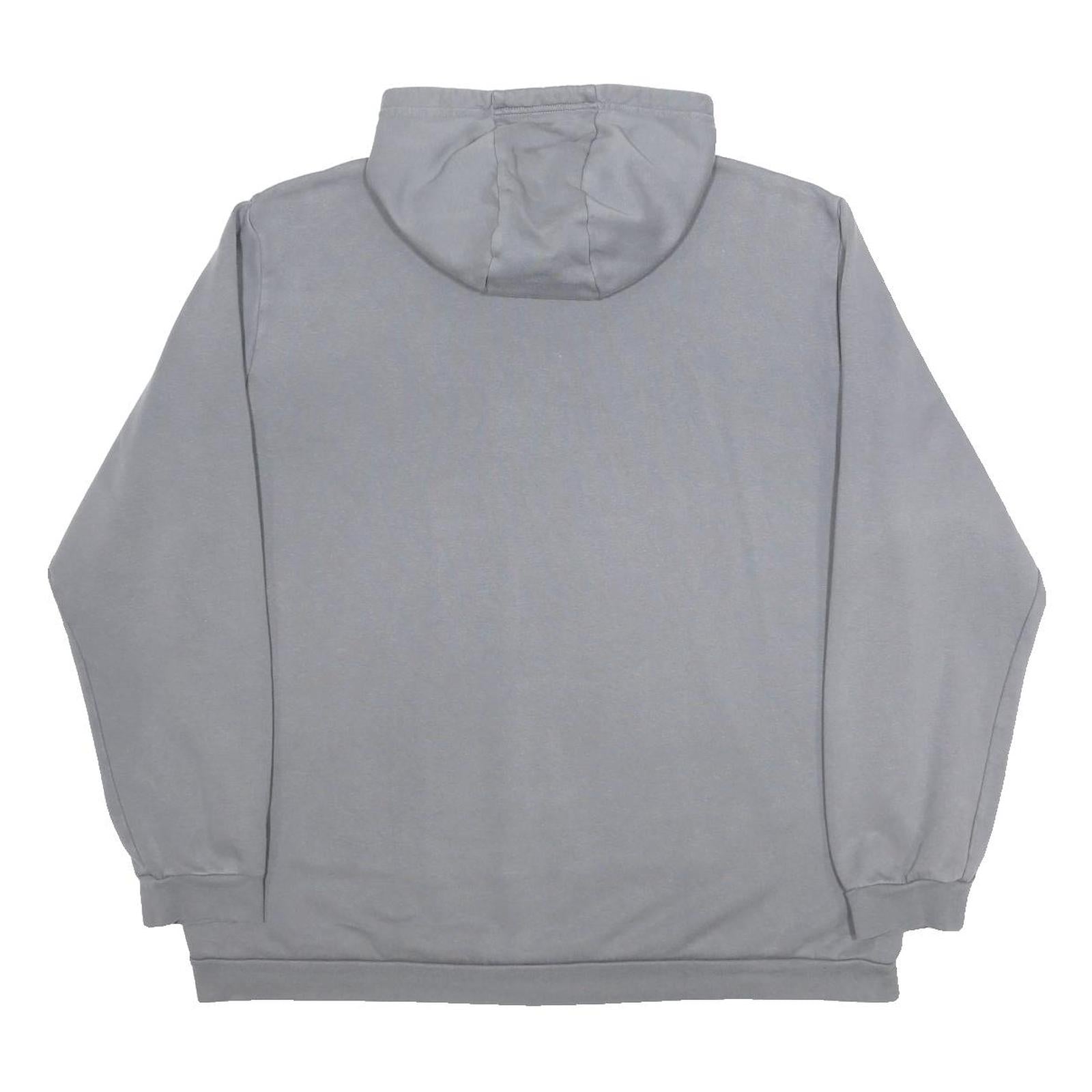 ADIDAS Mens Grey Hoodie 2XL Cotton Blend Pullover Casual Sweatshirt